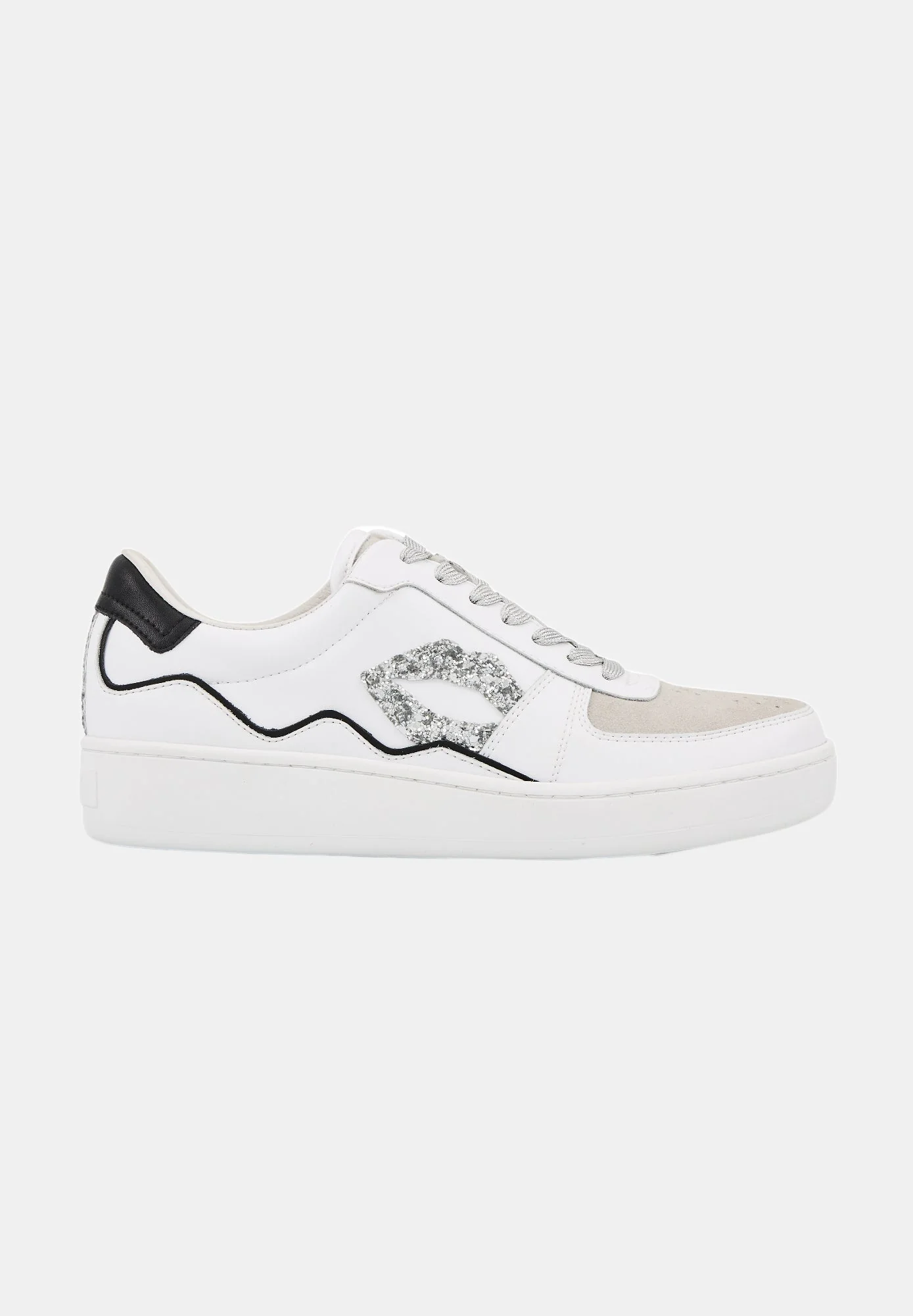 Baskets en cuir-Loulou-Blanc Silver - Image 5