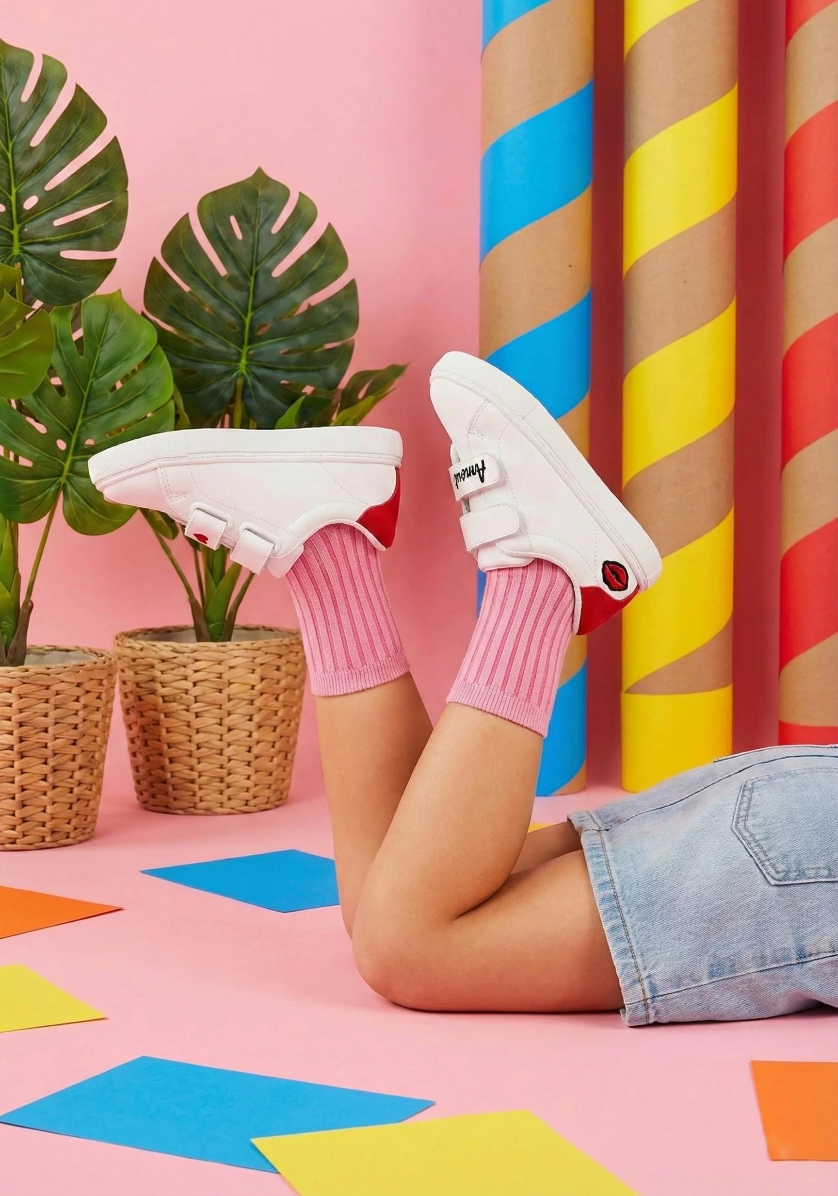 Baskets en cuir-Mini Edith-Amour - Image 3