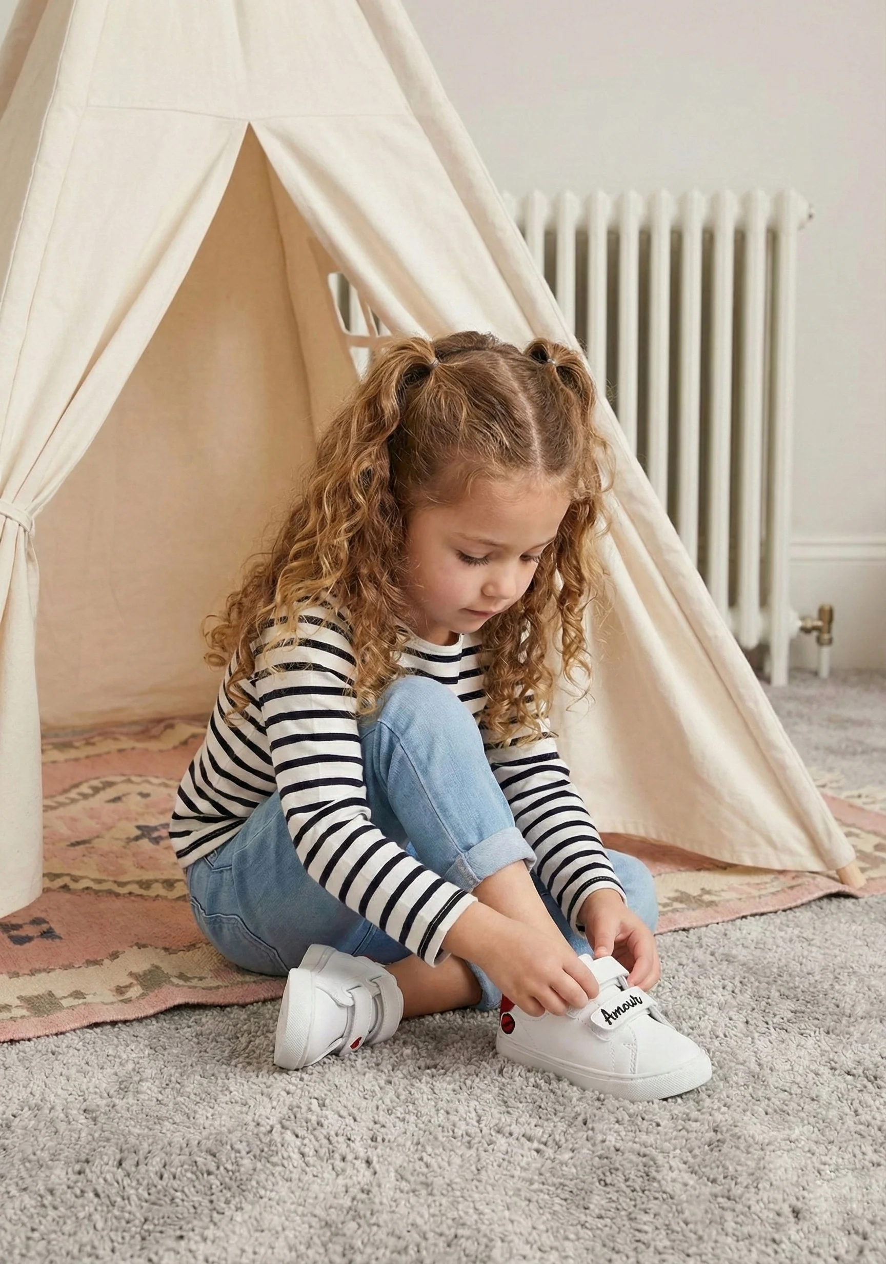 Baskets en cuir-Mini Edith-Amour - Image 4