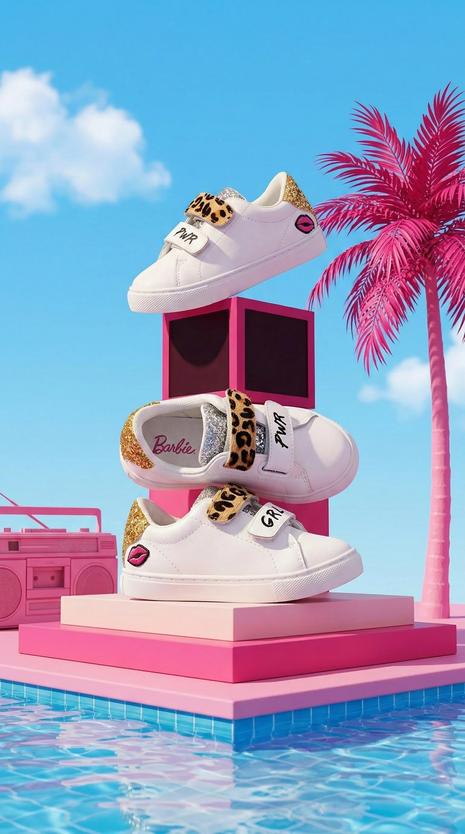 Baskets en cuir-Mini Edith Barbie-Grl Pwr - Image 4