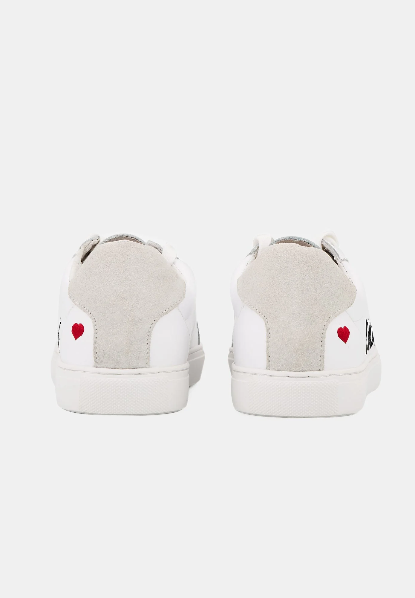 Baskets en cuir-Simone Amour-Blanc/Noir - Image 6