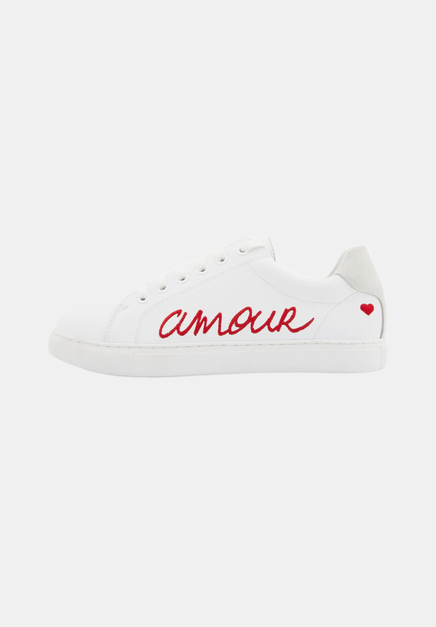 Baskets en cuir-Simone Amour-Blanc/Rouge - Image 6