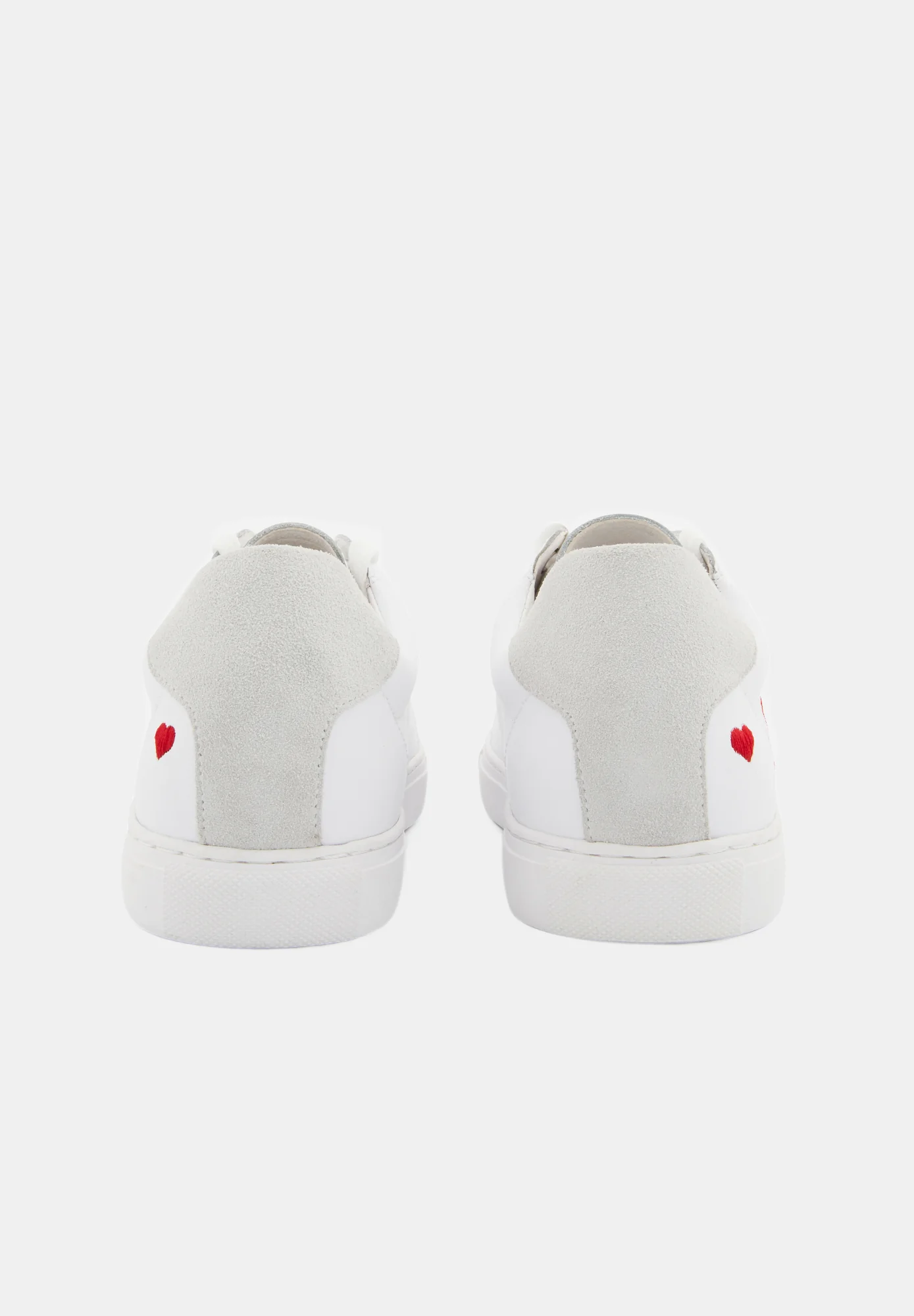 Baskets en cuir-Simone Amour-Blanc/Rouge - Image 7