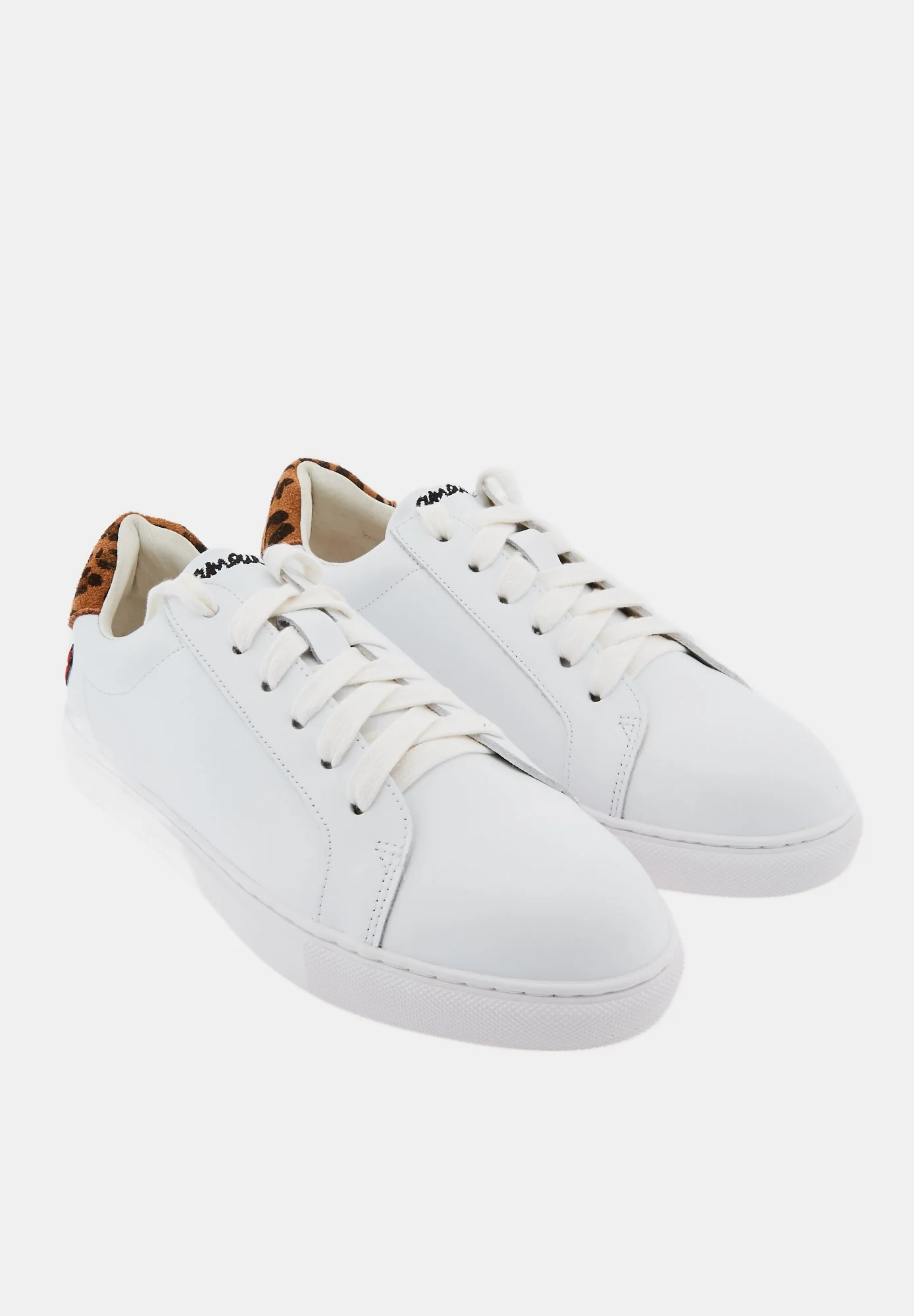 Baskets en cuir-Simone Petit Amour-Leopard