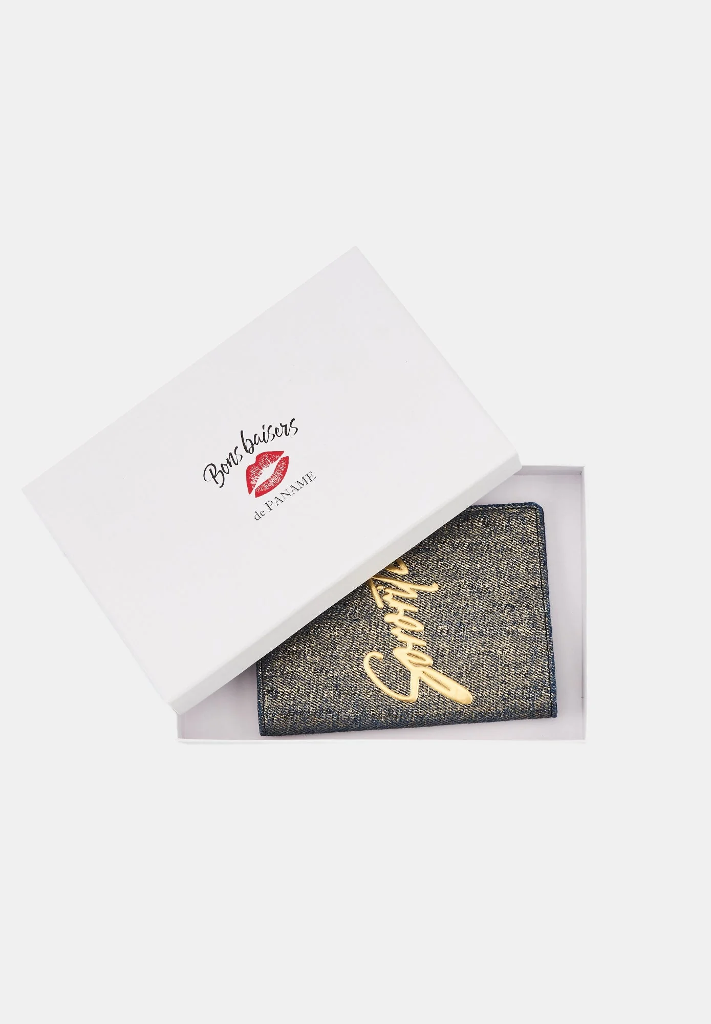 Porte Passeport-Sororite Gold Denim - Image 3